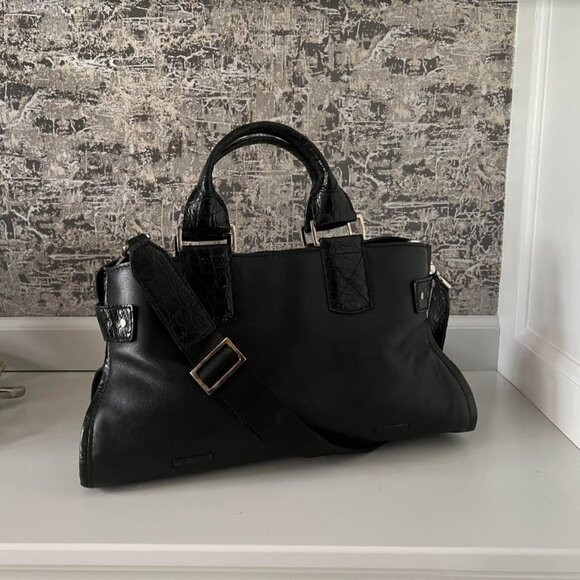 VBH "VAGABOND" LEATHER CROCODILE COMBO HANDBAG SATCHEL CARRY ON - Picture 2 of 15